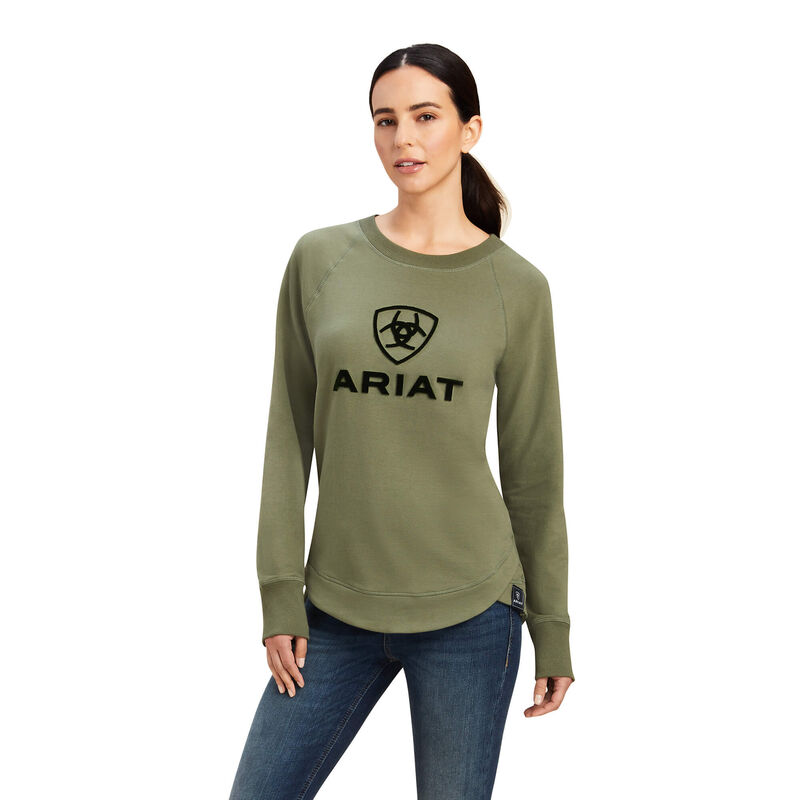Ariat Sweatshirt Damen - Benicia Grün ( XNRAP-7465 )